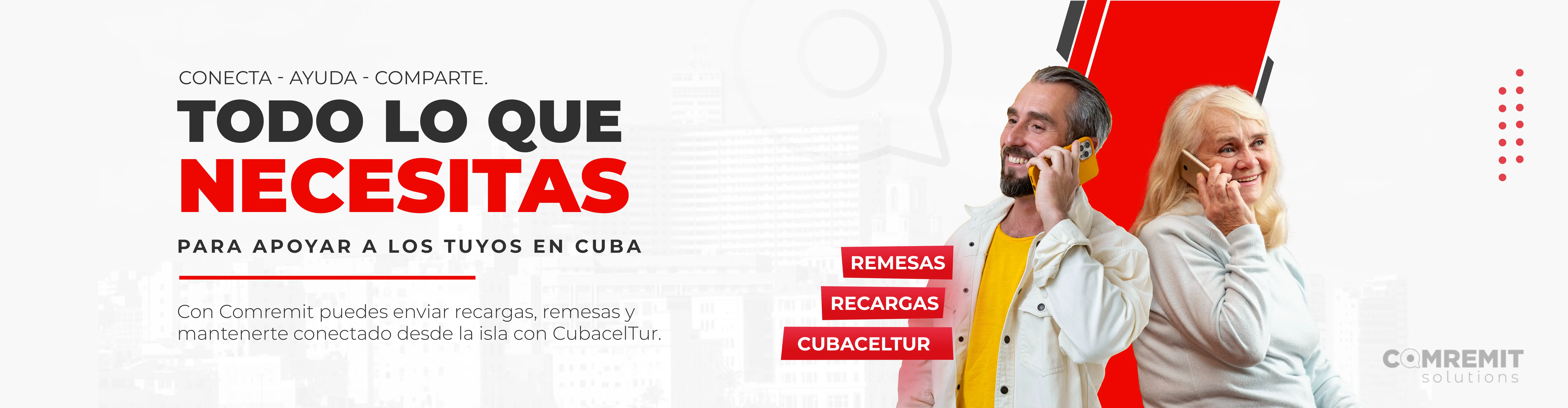 Banner promocional: Doble saldo en recargas a Colombia - Tu familia recibe el doble de lo que envías